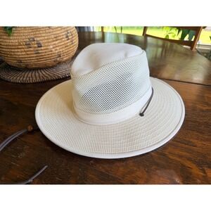 Henschel Hat Co Hat Unisex Small Cream Breezer Safari Mesh Sun Hat Chin Cord